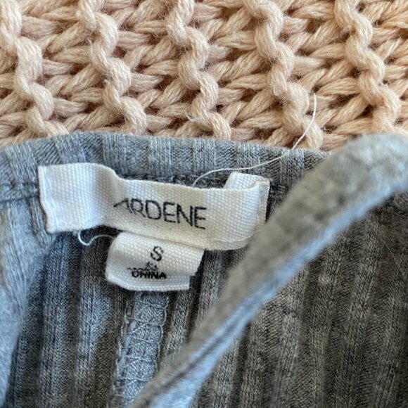 Ardene Ribbed‎ Grey Wide Leg Jumpsuit Women's Size Small - Picture 6 of 6